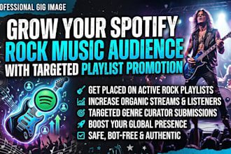 grow your spotify rock music audience with targeted playlist promotion