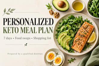 create a personalized keto meal plan as a qualified dietitian