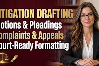 draft US legal motions pleadings and appellate briefs