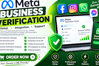 set up meta business suite, business manager, and domain verification