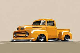 draw your dream car in a unique art style