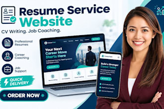 create resume service website CV writing website or job coach website