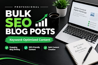 write bulk article and bulk SEO blog posts for your website