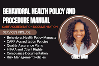 write accreditation behavioral health policy and procedure manual for california