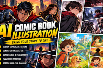 create comic book illustrations with consistent characters