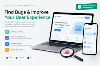 do website testing mobile app find bugs review UX audit usability