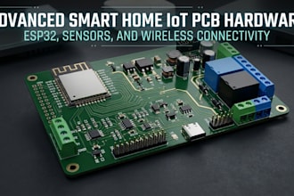 advanced smart home iot pcb hardware , esp32, sensors and wireless connectivity