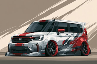 draw custom car and vehicle vector illustrations