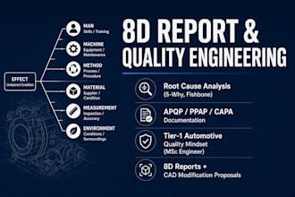 solve manufacturing quality issues and write 8d root cause analysis reports