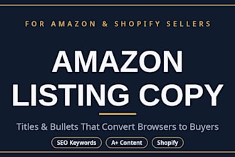 write amazon listing copy with title, bullets and keywords that sell