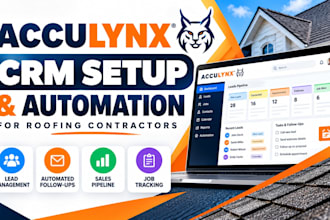 set up acculynx roofing CRM, lead management and automation