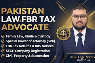 be your advocate for pakistani law, fbr tax and legal advice