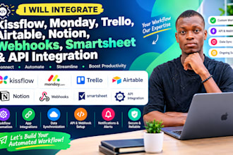 integrate kissflow monday trello airtable webhooks smartsheet api integration