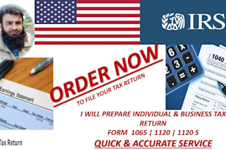 prepare USA individual and US business tax returns