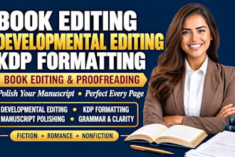 provide book editing, copyediting and proofreading for romance novels