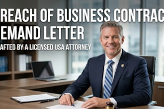 draft a breach of service agreement legal demand letter