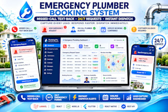 develop plumbing service booking software with instant dispatch alerts