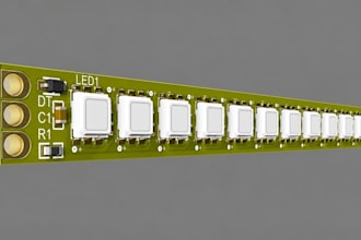 create led pcb design, led strip, led matrix, smd led lighting using  easyeda