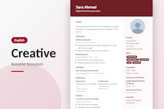 design a professional CV or resume in a clean recruiter friendly layout