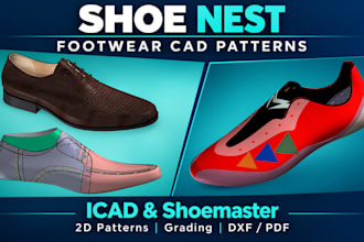 create professional shoe patterns using icad and shoemaster
