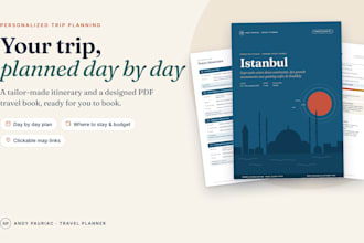 create a personalized travel itinerary and PDF travel book