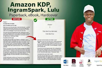 do amazon KDP formatting, ingramspark book layout, and KDP book publishing