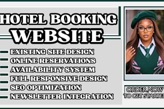 design a hotel booking website, reservation, hotel management wordpress website
