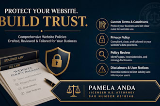 review your website policies for legal loopholes and missing clauses