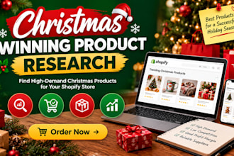 research winning christmas products for dropshipping and upload to shopify