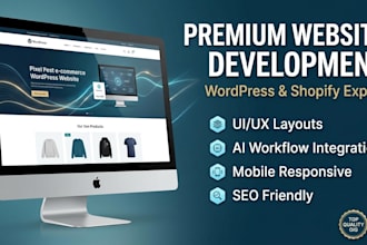 design ai powered wordpress website or shopify store UI UX