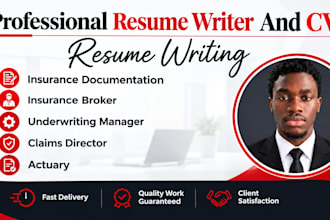 write insurance, insurance broker, claims director, resume