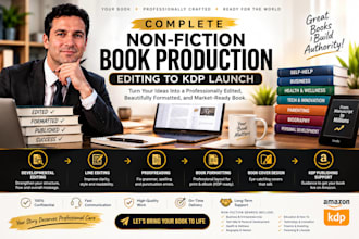 provide complete non fiction book editing and amazon KDP production