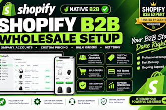set up a shopify b2b wholesale store with custom pricing