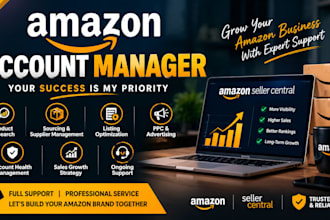 be your amazon account manager for seller central and vendor central