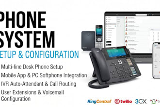 setup 3cx, freepbx, vicidial and twilio voip phone system