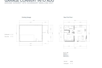 create garage conversion adu plans and permit drawings