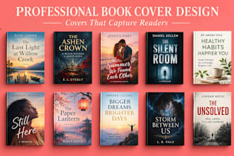 do book cover design, book cover illustration, book cover art or ebook cover
