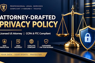draft a website privacy policy for your US business