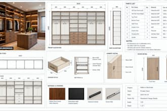 draft custom millwork shop drawings, joinery, and cabinetry for fabrication