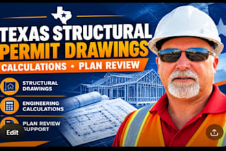 provide texas structural engineering, permit drawings, calculations and review