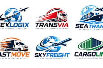 design a professional logistics, cargo, delivery, transportation shipping logo