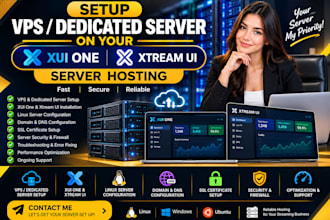 setup vps, dedicated server on your xui one, xtream UI server hosting