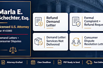 draft a powerful legal refund demand letter to resolve your dispute