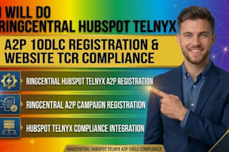 do ringcentral hubspot telnyx a2p 10dlc registration