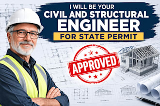 be your civil and structural engineer for state permit