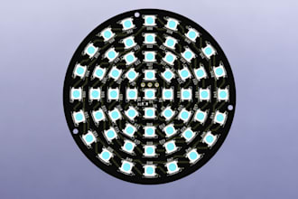 create led pcb design, rgb led, ws2812b, addressable led using easyeda