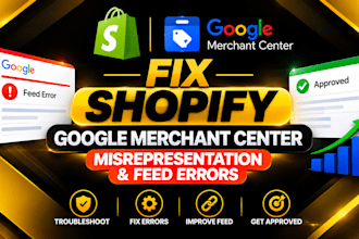 fix shopify google merchant center misrepresentation and feed errors