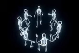 create a spooky halloween hologram haunting video