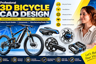 3d bike bicycle model 3d cad product design rendering  3d industrial prototype