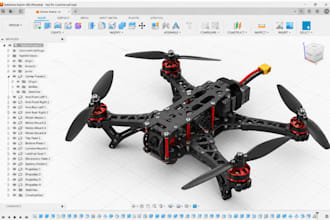 do drone frames, uav, part mounts in solidworks for prototyping and production